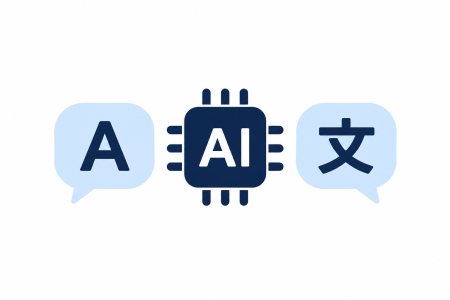 AI translation speech bubble icon